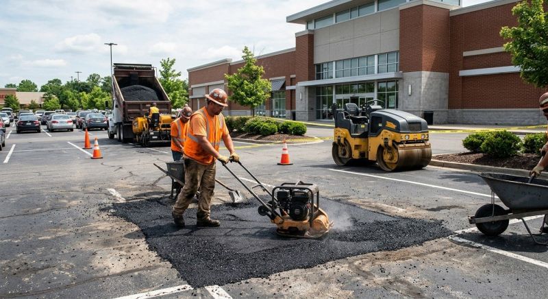 Asphalt Parking Lot Repair in Bluffton, SC